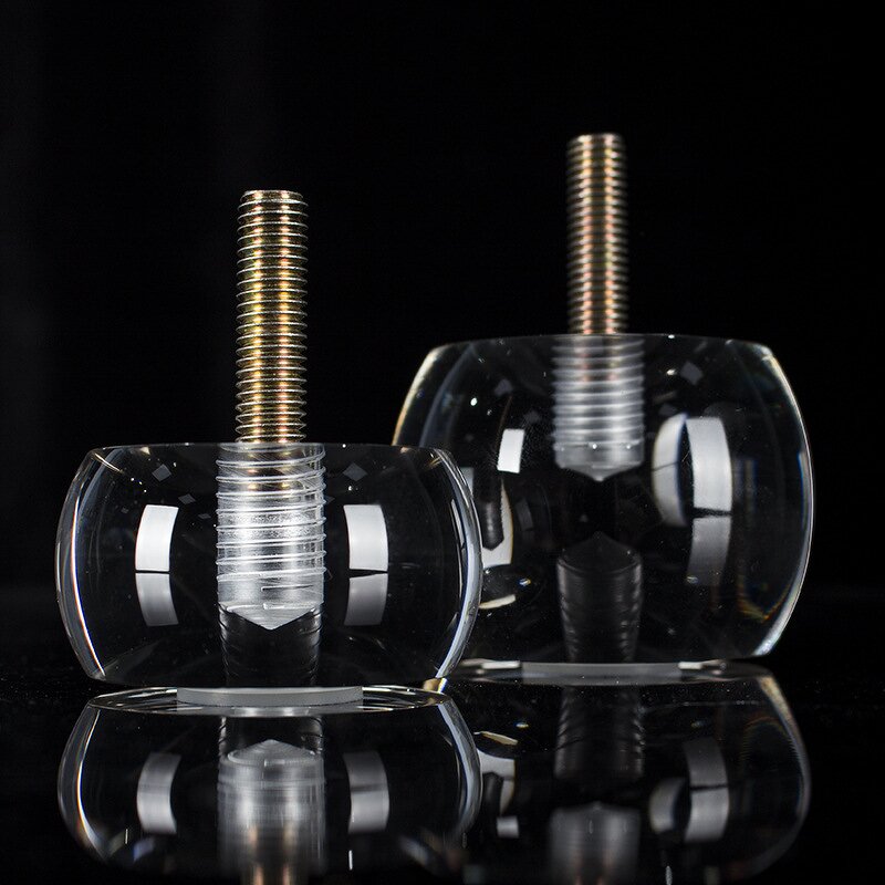 Furniture Legs - Acrylic Transparent Crystal Feet Modern for Sofa Dining Table Cabinet