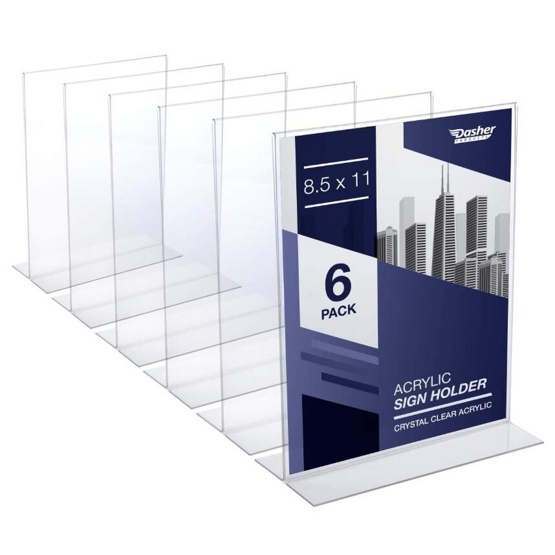 Sign Display Holder - Double Sided Clear Acrylic 4x6 5x7 8.5x11 A5 Plastic Table Menu