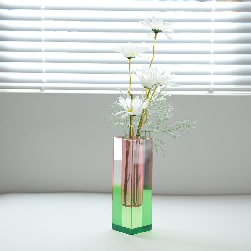 Flower Vase - Creative Simple Pluggable Dry Flower Hydroponic Nordic Acrylic Color