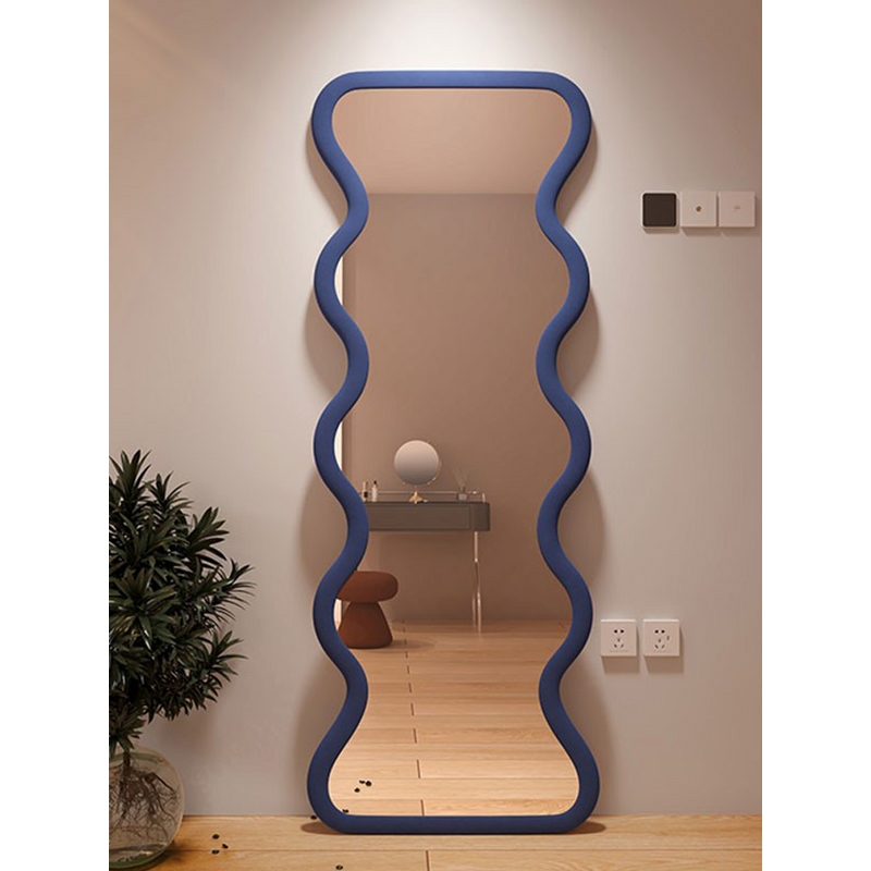 Dressing Mirror - Genuine Ins Wave Full Body Home Retro Wall Floor Nordic
