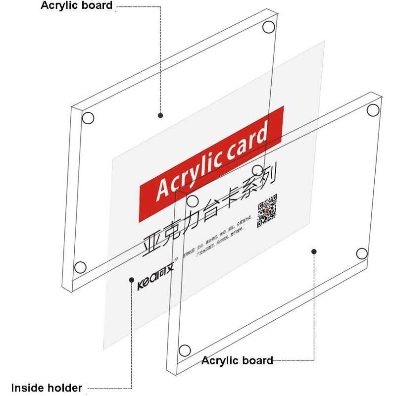 Magnetic Desk Display Stand - Low Price Acrylic Block Custom Magnetic Sign Holder