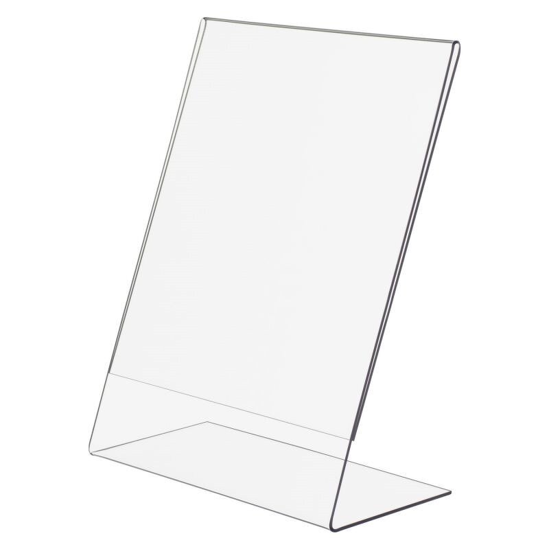 Menu Stand - Clear Acrylic Table Slanted Display Sign with/without Business Card Holder