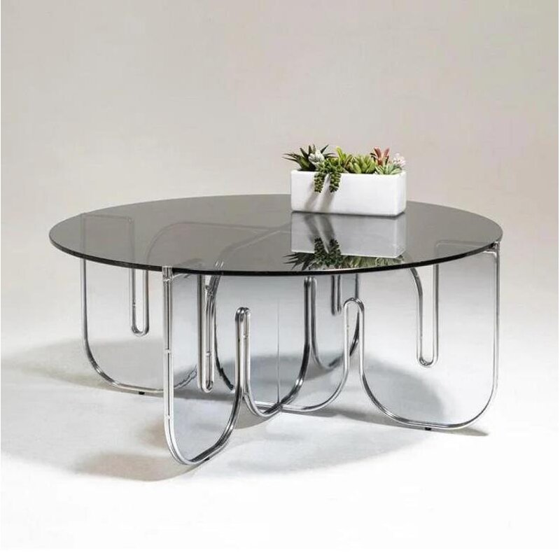 Coffee Table - Neon Blue Clear Colorful Acrylic for Living Room Nordic Design Dining