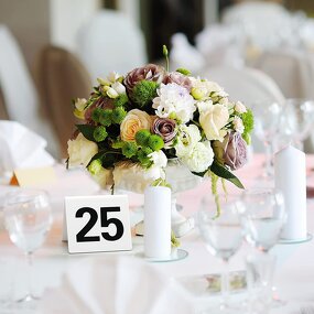 Table Numbers - 100 Pcs Acrylic 1-100 Double Side Tents for Restaurant Wedding Party