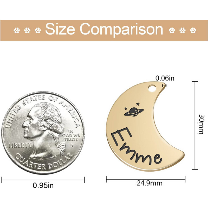 Dog Tag - Customizable Stainless Steel Anti-Loss Blank ID Card DIY Lettering Metal