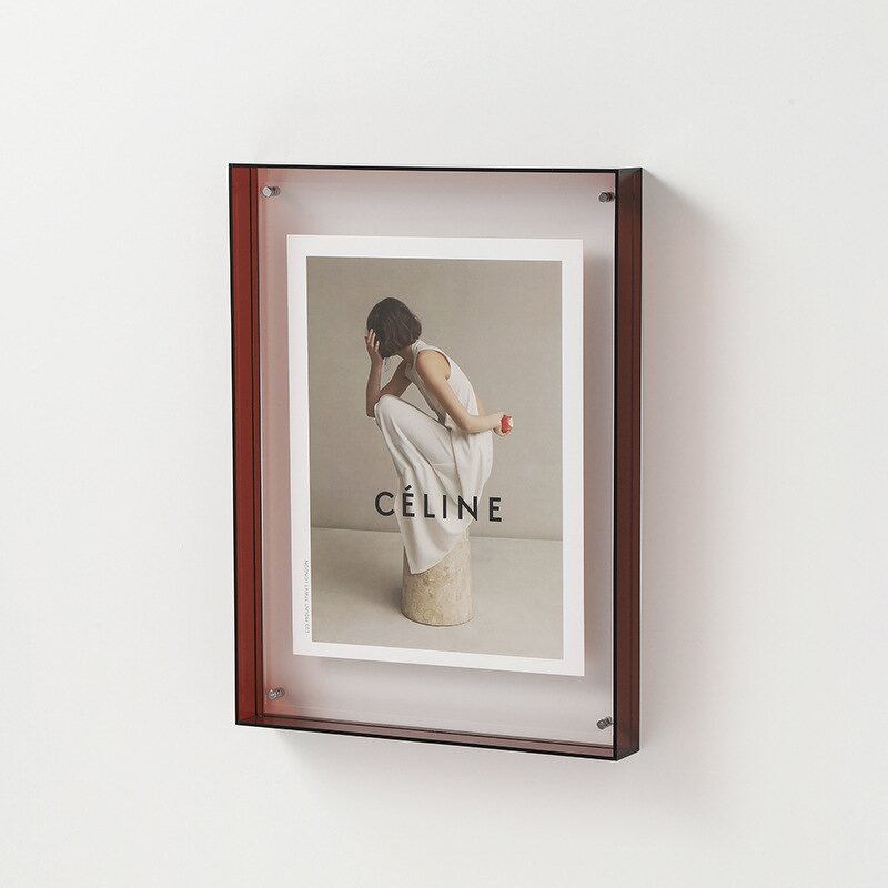Picture Frame - Wall Mounted Clear Acrylic Creative Desktop Set for Photos Postcards