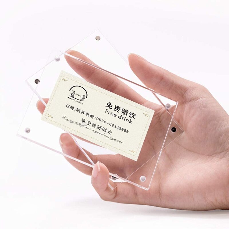 Magnetic Desk Display Stand - Low Price Acrylic Block Custom Magnetic Sign Holder