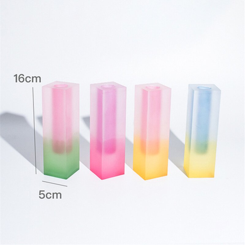Vases - Colored Acrylic Small Glass for Home Decoration Wedding Gift