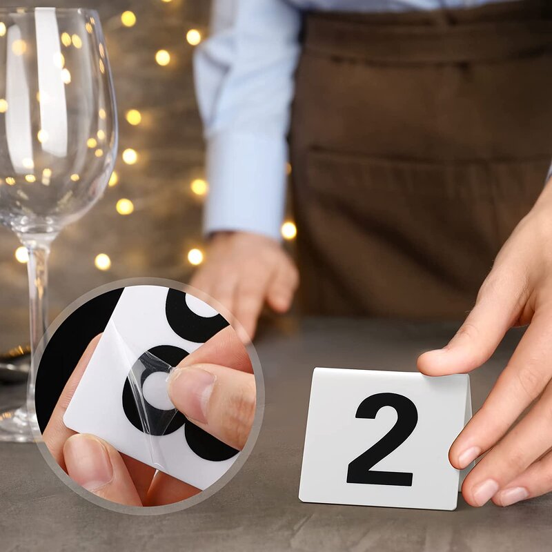 Table Numbers - 100 Pcs Acrylic 1-100 Double Side Tents for Restaurant Wedding Party