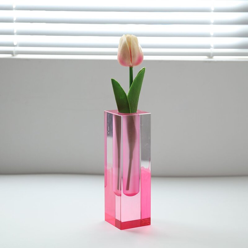 Flower Vase - Creative Simple Pluggable Dry Flower Hydroponic Nordic Acrylic Color