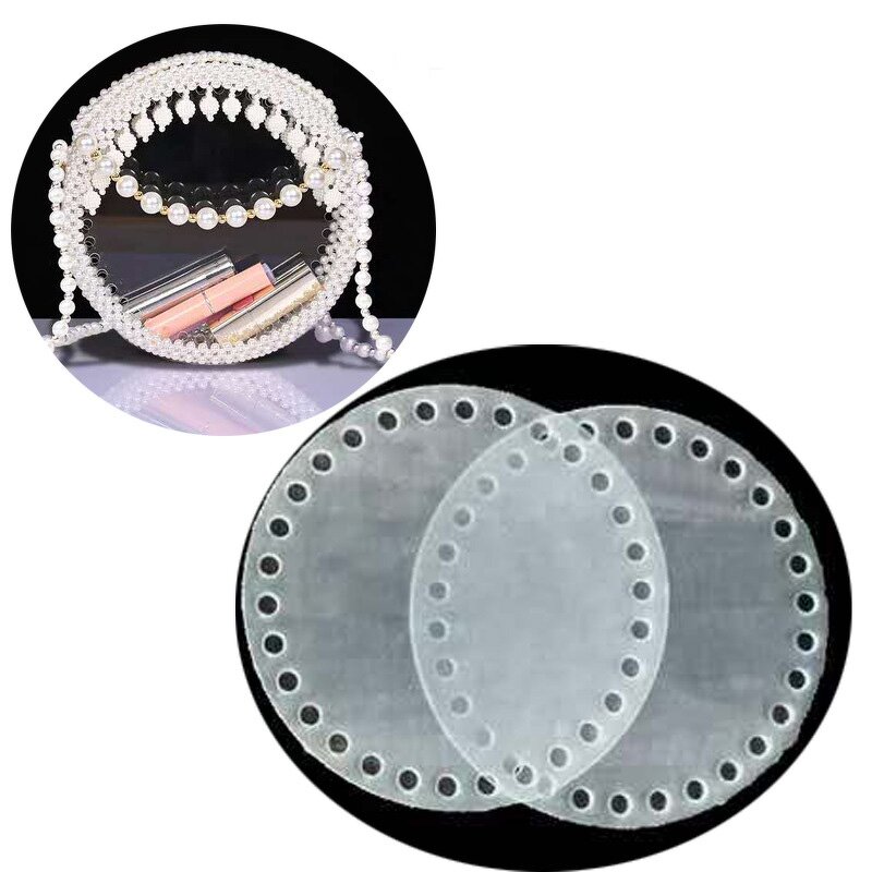 Bag Weaving Board - 6 Pack Acrylic Round Clear Front Back Panel Shaper for DIY Knitting