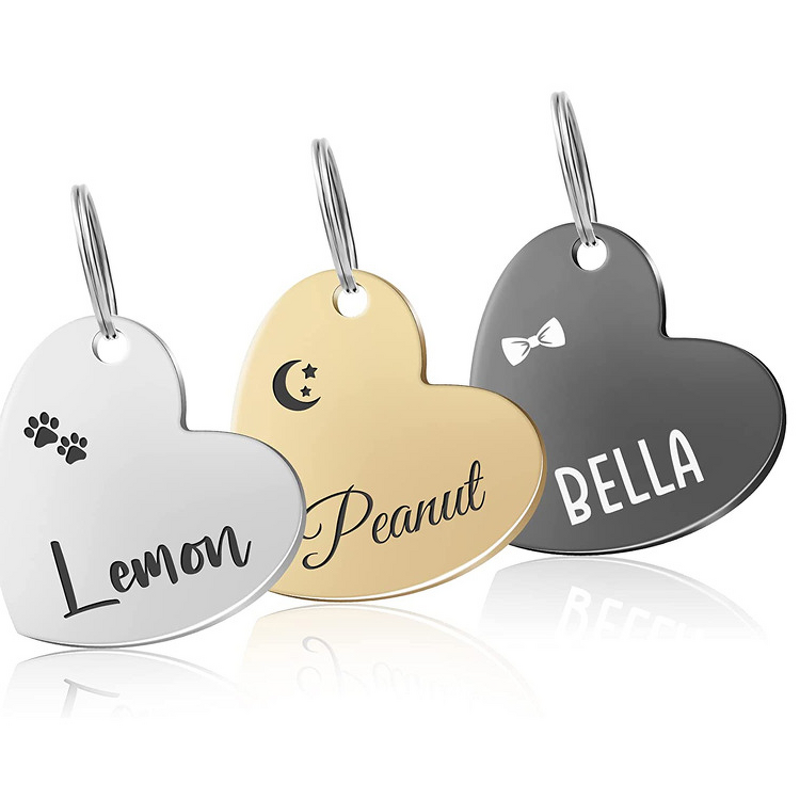 Dog Tag - Customizable Stainless Steel Anti-Loss Blank ID Card DIY Lettering Metal