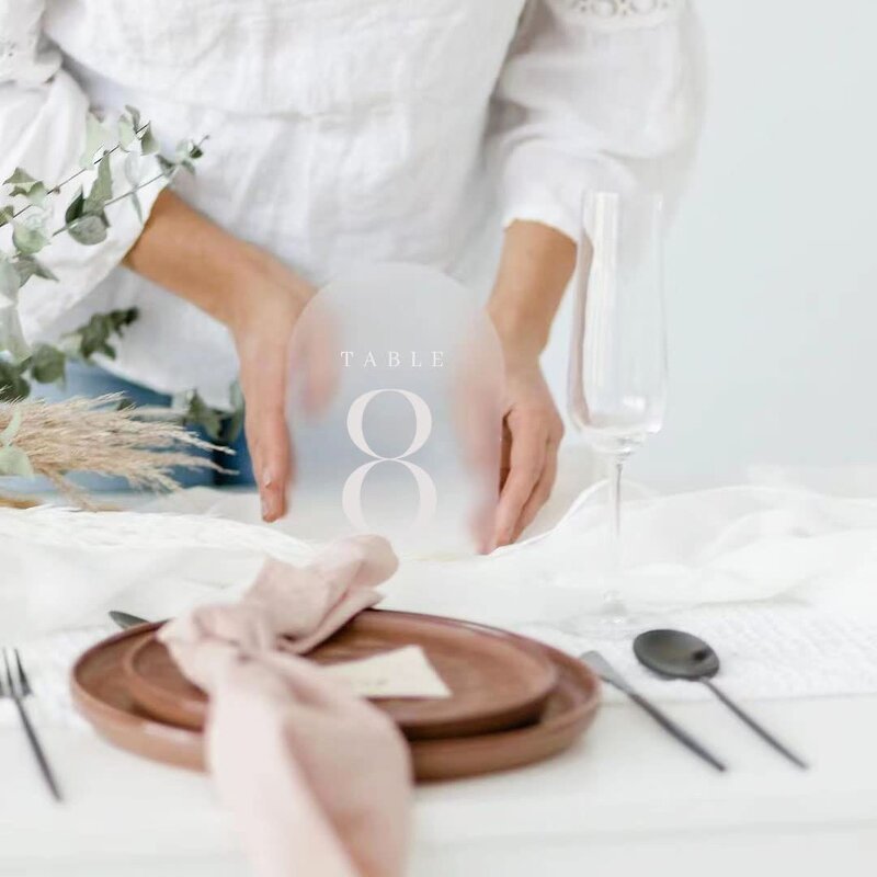 Table Numbers - AYOYO OEM Modern Wedding Centerpieces Clear Acrylic for Stylish Decor