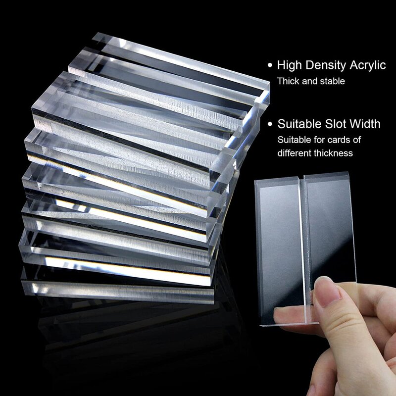 Display Stand - 10pcs Clear Acrylic with Slot for Menu Place Card Restaurant Party