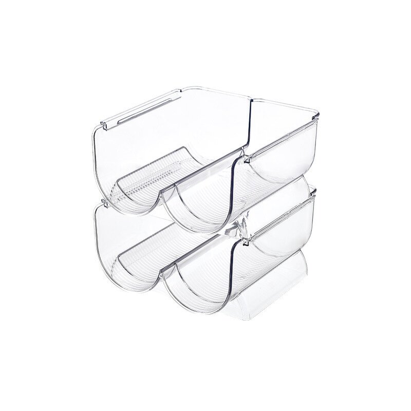 Wine Display Storage Box - Clear with Fridge Water Bottle Holder Organizer Rack