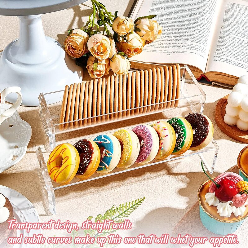 Cake Stand - Customizable Simple Acrylic 6 PCS Pop Riser Display Trays for Store Wedding