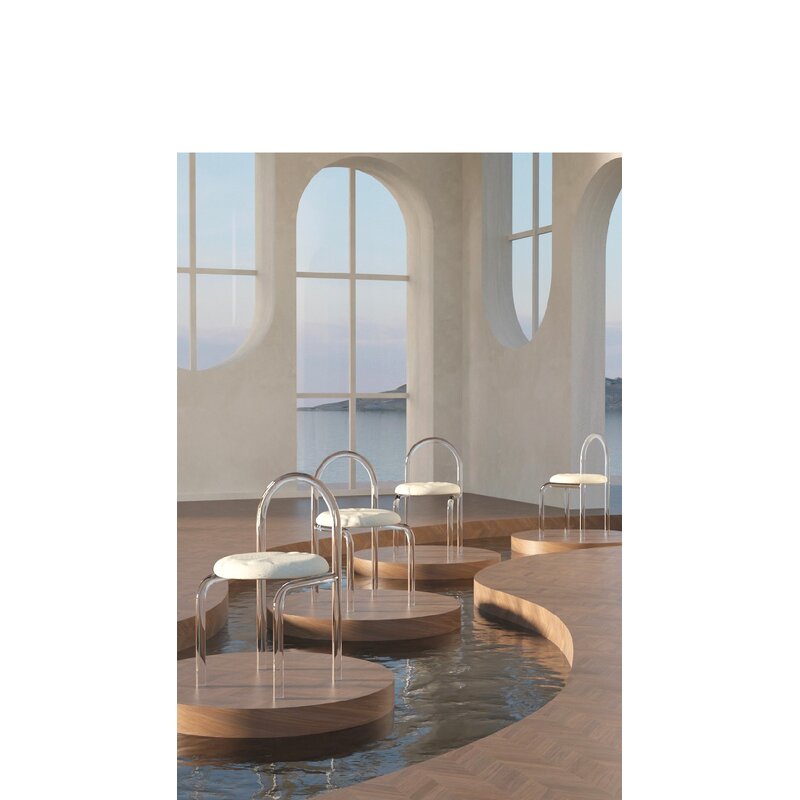 Dining Chair - Nordic Simple Acrylic Net Celebrity Household Light Luxury Backrest