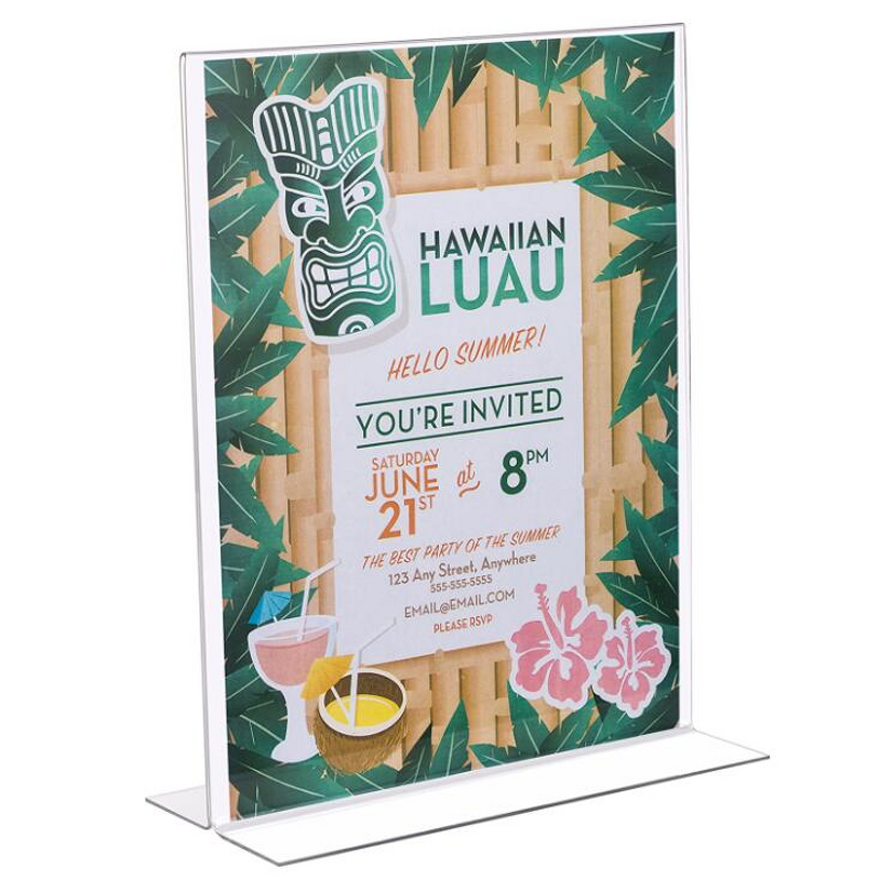 Sign Display Holder - Double Sided Clear Acrylic 4x6 5x7 8.5x11 A5 Plastic Table Menu