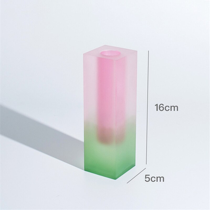 Flower Vase - INS Living Room Colorful Wedding Plastic Tall Cylinder Colorful Acrylic