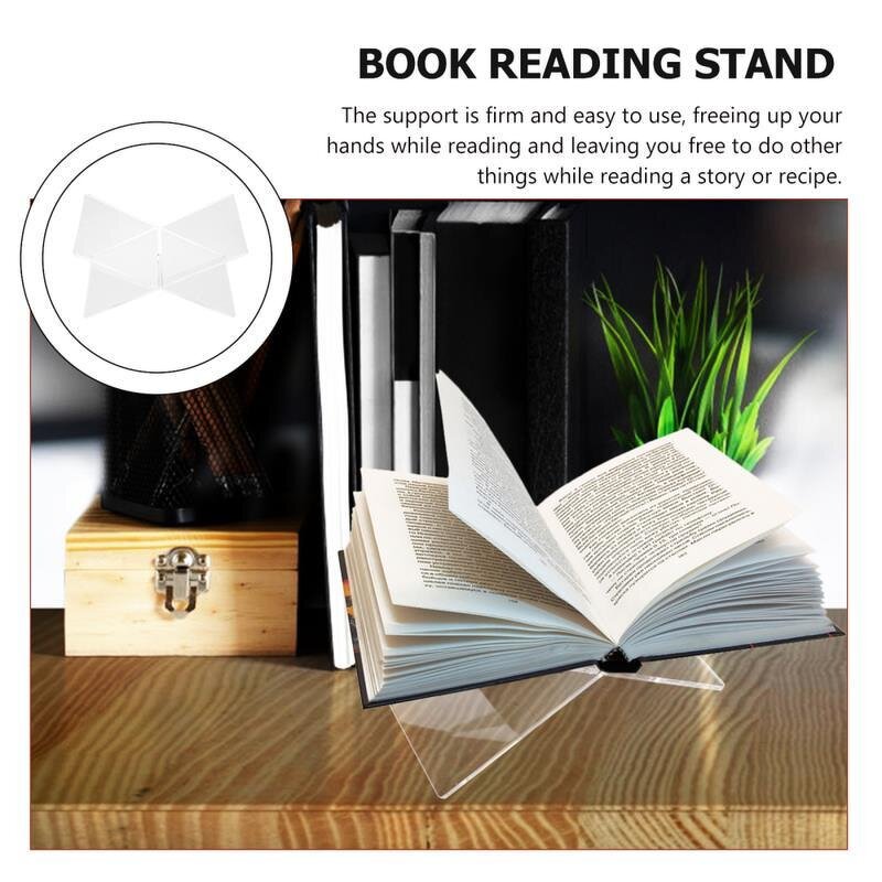 Book Stand - Acrylic Reading Display Holder for Open Quran Desk Clear Easel