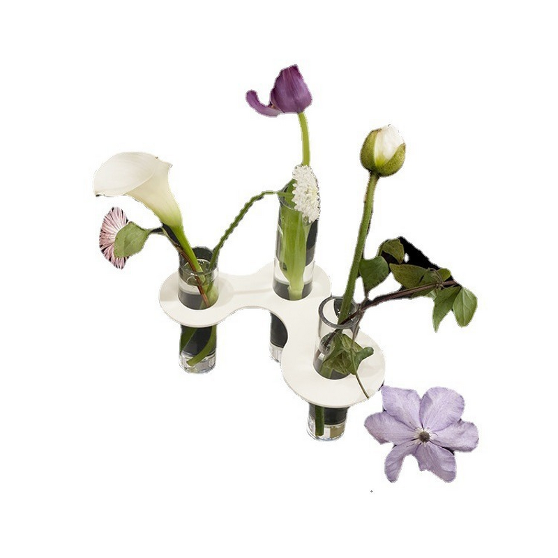 Vase Manufacturer - Modern Wabi-Sabi Molecular Test Tube Hydroponic Acrylic Minimalist