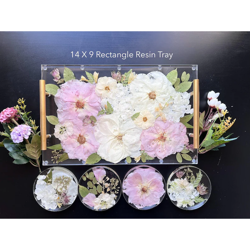 Acrylic Tray - Rectangle for Wedding Flower Preservation Bridal Bouquet Pressed Frame