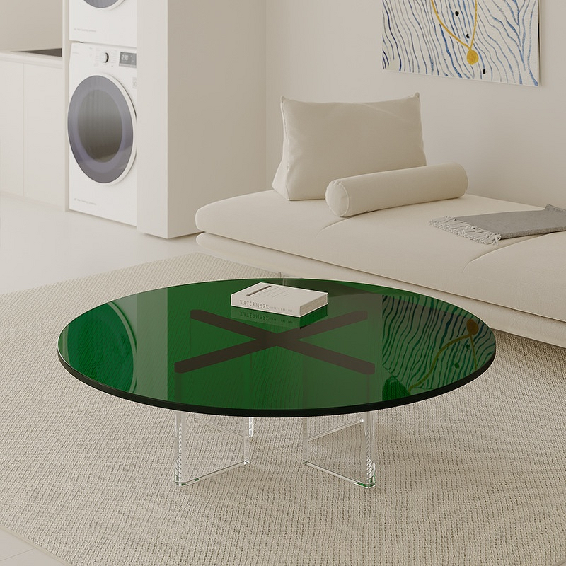 Side Table - Italian Style Light Luxury Colored Acrylic for Home Living Room Balcony