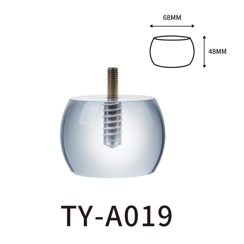 Furniture Legs - Acrylic Transparent Crystal Feet Modern for Sofa Dining Table Cabinet