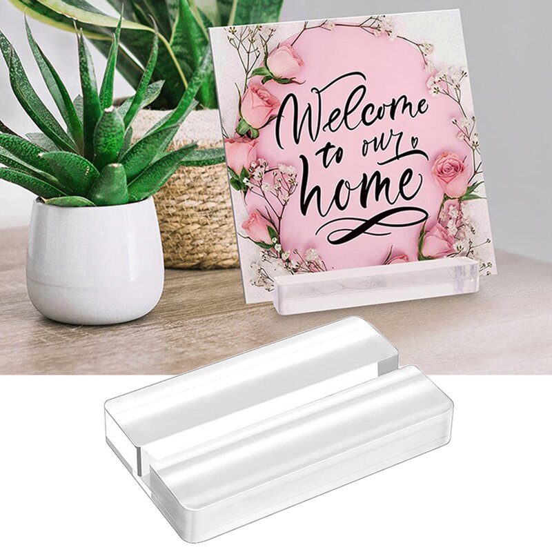 Sign Holders - 10 Pack Clear Acrylic Wedding Table Numbers Display Stands Place Card