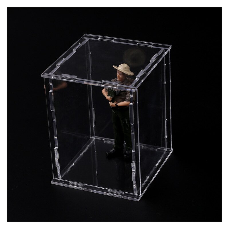 Display Case - Clear Acrylic Assemble Countertop Box Dustproof for Action Figures Toys