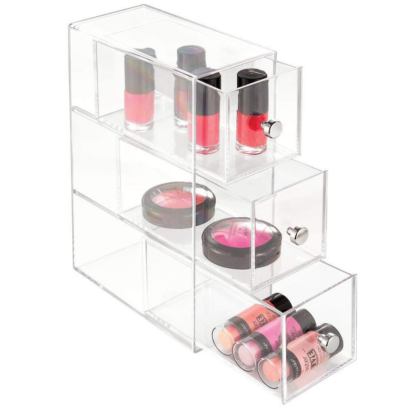 Display Rack - Acrylic Stair Step with Stair Depth for Nail Polish