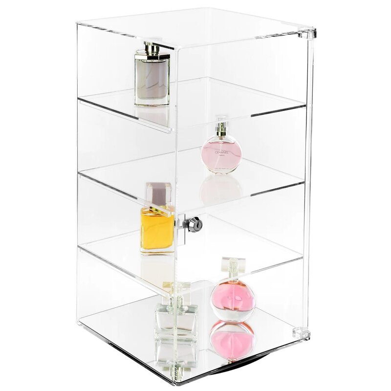 Acrylic Display Stand - Rotating Lockable Showcase Display Case