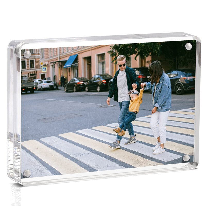 Picture Photo Frame - Wholesale Custom Size 4x6 Inch Clear Acrylic Magnetic Tabletop