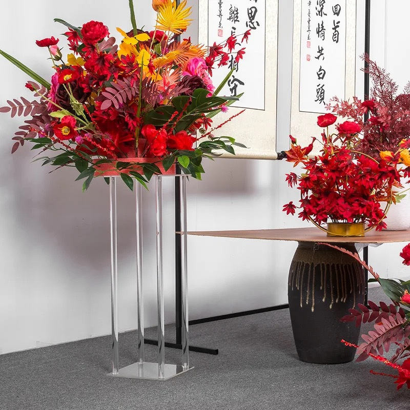 Flower Stand - Crystal Chandelier Elegant Table Centerpiece for Wedding Arch