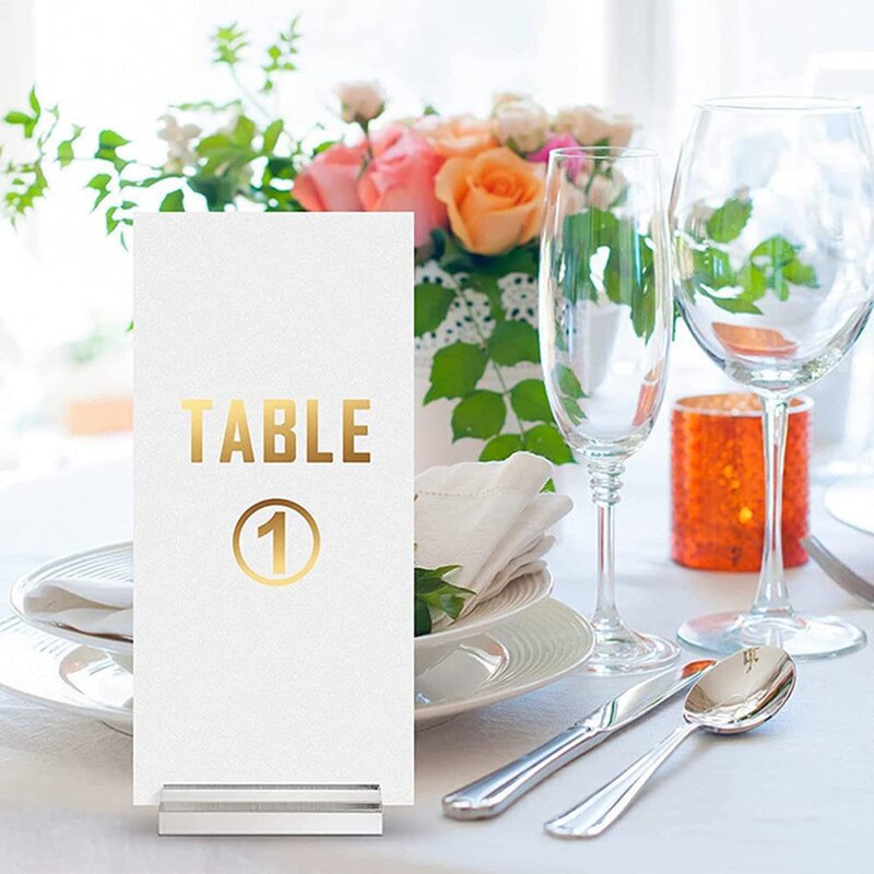 Display Stand - 10pcs Clear Acrylic with Slot for Menu Place Card Restaurant Party