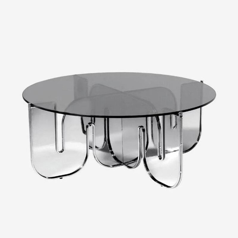 Coffee Table - Neon Blue Clear Colorful Acrylic for Living Room Nordic Design Dining