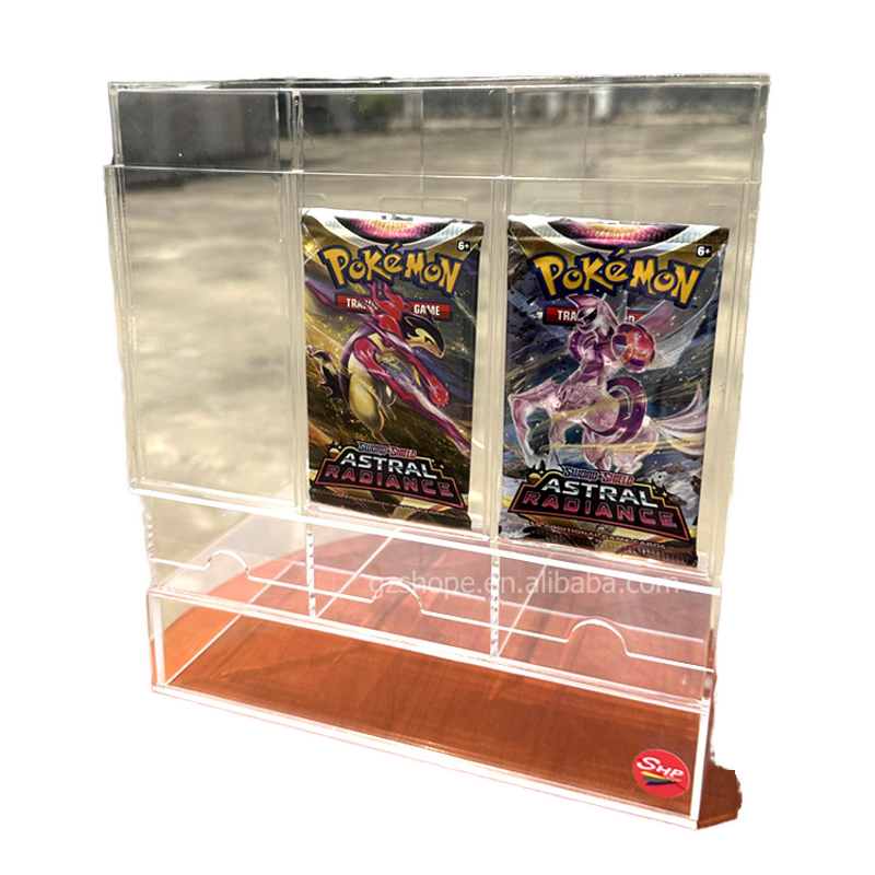 Booster Pack Dispenser - Custom Clear for Yugiho Glass 3-Slot Light Weight Display