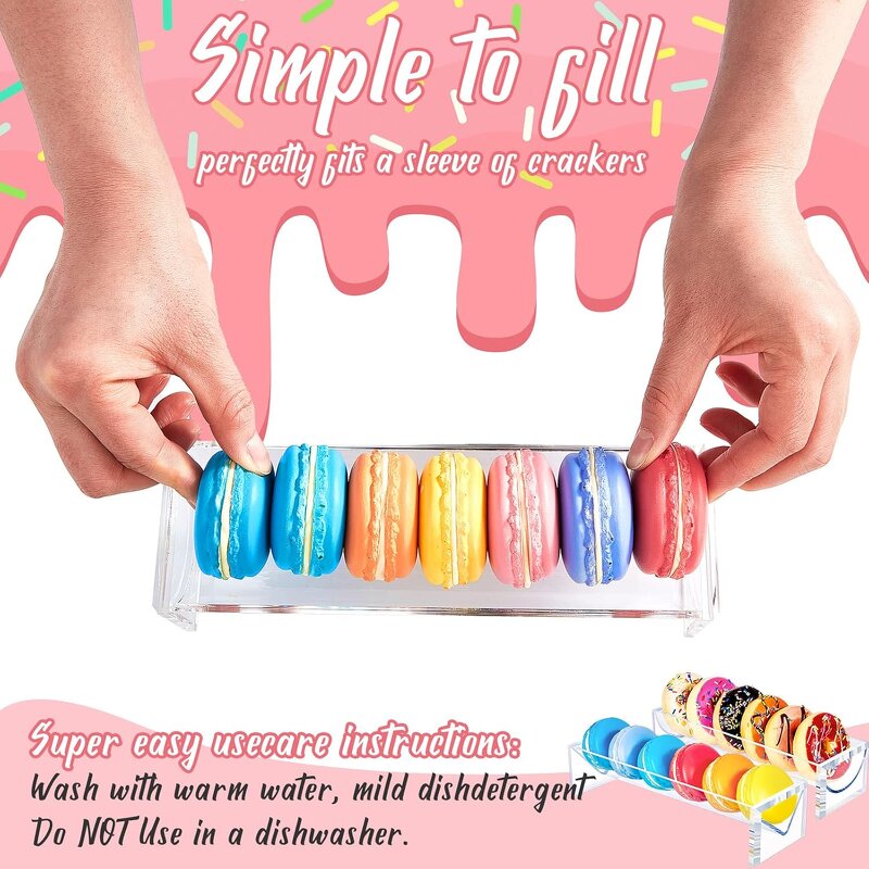 Cake Stand - Customizable Simple Acrylic 6 PCS Pop Riser Display Trays for Store Wedding