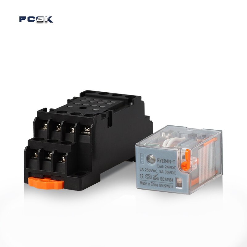 RYF14A2 24VDC14 Pin Miniature Relay Socket - 7A 250VAC Electromagnetic Power Relay