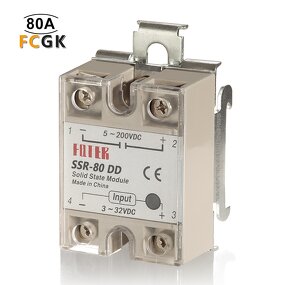 Fotek 80A Miniature Solid State Relay SSR-80DD - DC to DC Converter High Power