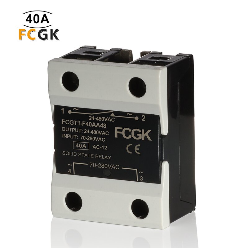 High Voltage 250V AC Single Phase Solid State Relay - 24-240VAC-40A Input Miniature