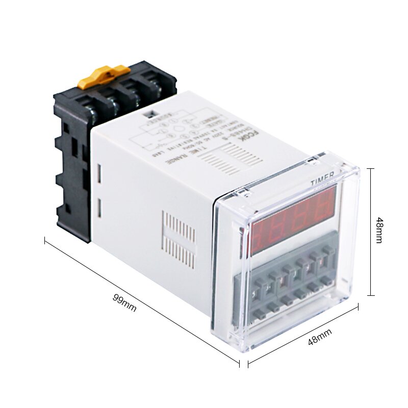 DH48S-S Digital Time Delay Relay - 0.1s to 99h Cycle Repeat 12V DC & 220V AC