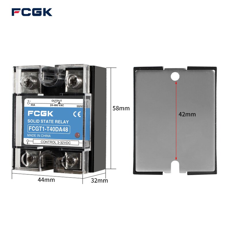 FCGK Sealed Transparent Miniature SSR-10A Solid State Relay - 25A to 120A Single Phase