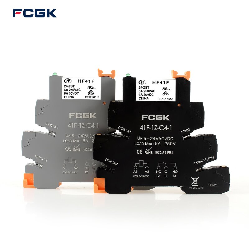 FCGK 41F-1Z-C4-1 Electromagnetic Relay Module - 6A DIN Rail Slim 6-24VDC SPDT 240V