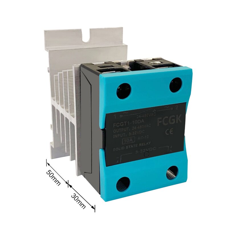 High Voltage 250V AC Single Phase Solid State Relay - 24-240VAC-40A Input Miniature