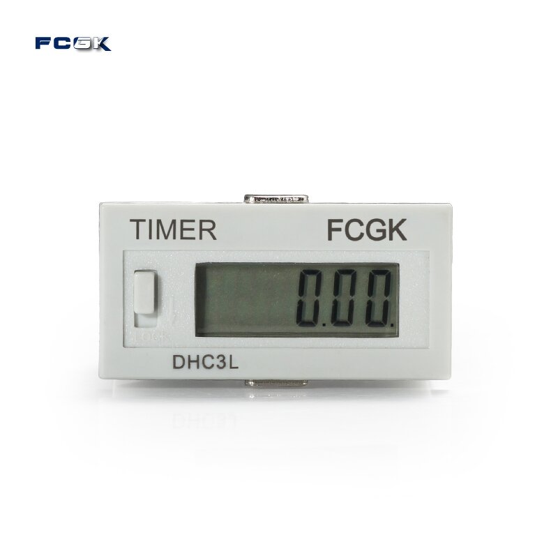 DHC3L-6L Industrial Hour Meter Counter - 220V LCD Digital Display with Reset Function