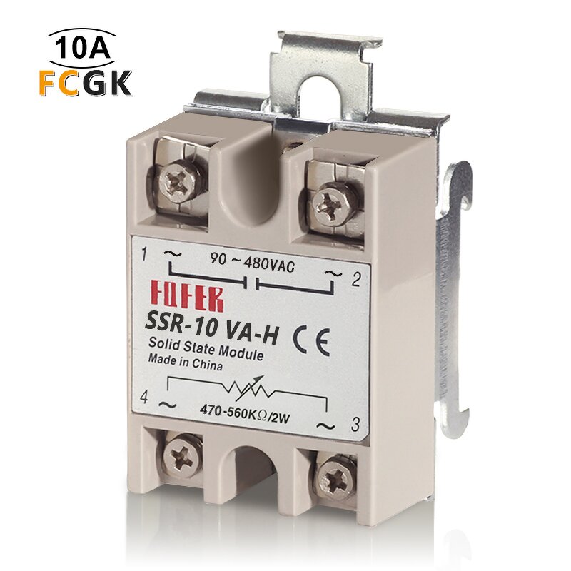 Fotek SSR-10VA 10A Solid State Relay - Miniature Resistor Regulator High Power