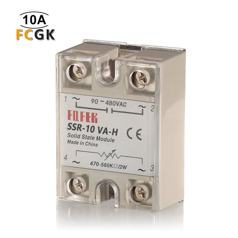 Fotek SSR-10VA 10A Solid State Relay - Miniature Resistor Regulator High Power