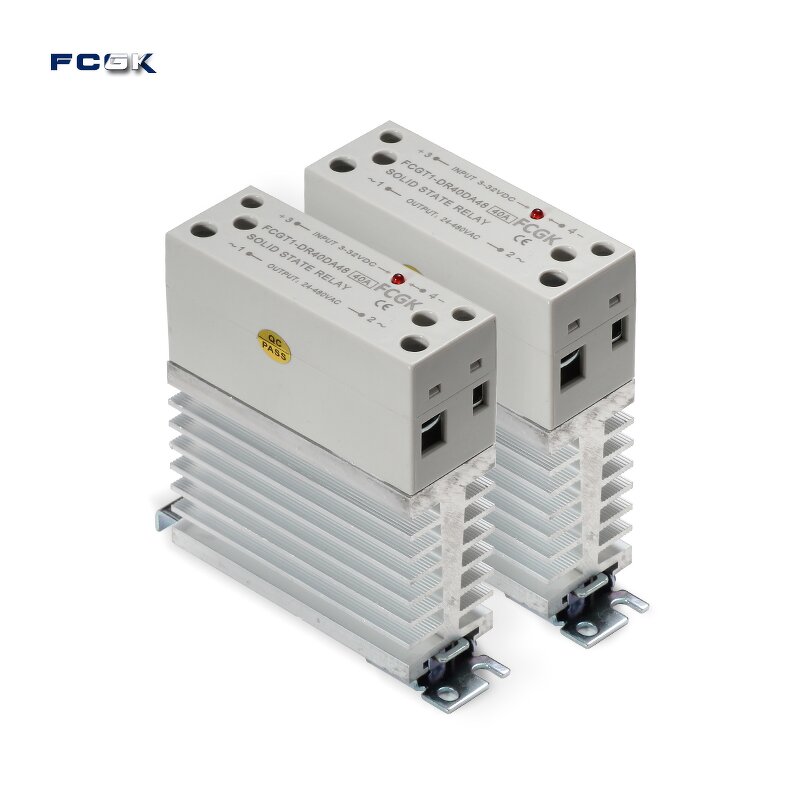 FCGK 24V 220V Din Rail Mount Solid State SSR Relay - 40A Miniature Slim Sealed