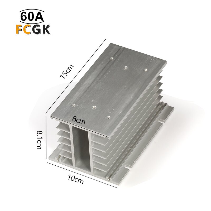 Aluminum Heat Sink Cooling - 15x10x8.1cm for High Power Three Phase SSR CE Certified